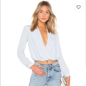 Lovers and Friends(revolve) - Whisper Top - baby blue